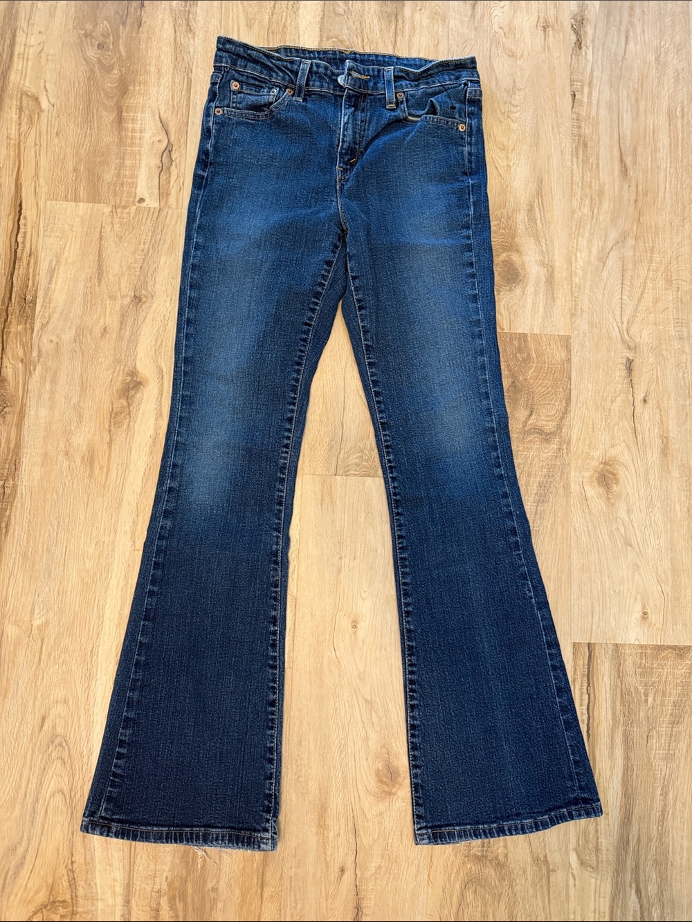 Levi's Vintage Women’s Dark Blue 519 Low Flare Jeans, Size 7 (Juniors)